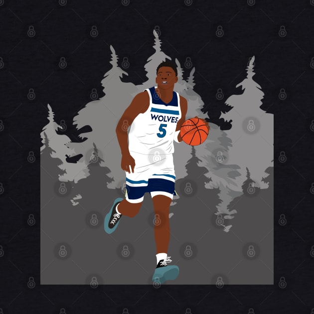 Basketball player Anthony Edwards in action by GiCapgraphics